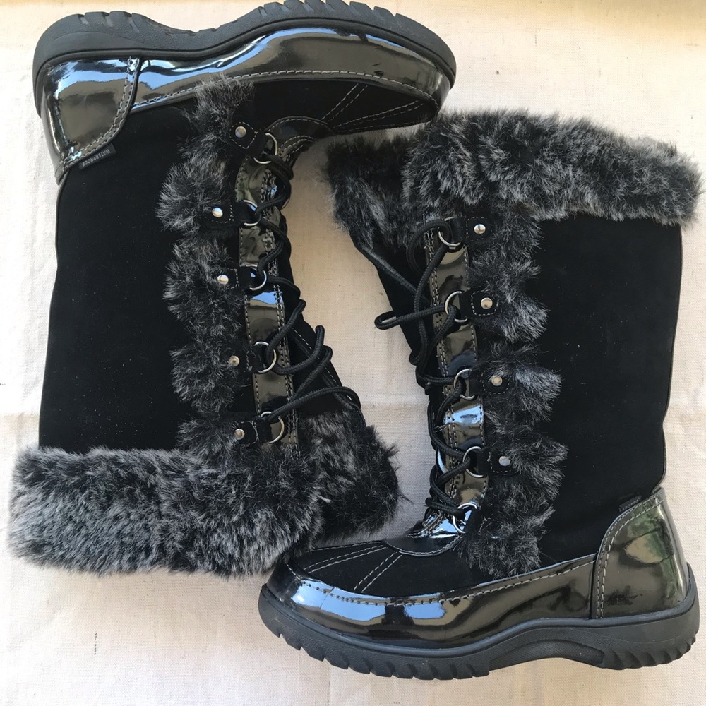 Sporto Millie Womens Black Suede Waterproof Winter Boots Size 7.5 W